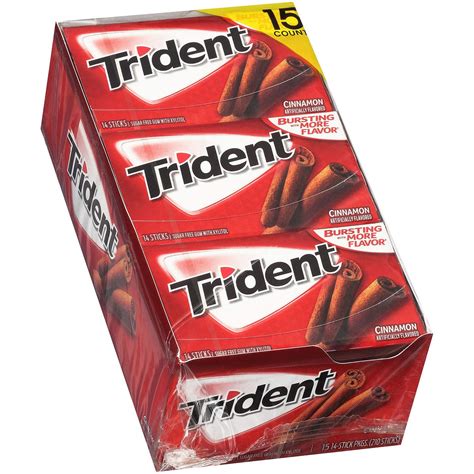 Trident Sugar Free Gum Cinnamon 15 Count Pack Of 1 — Gainmart