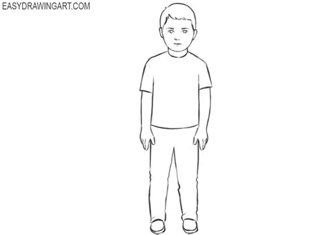 How To Draw A Boy Easy Drawing Art