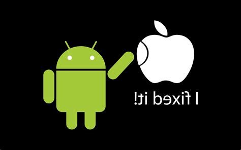 Apple Inc Humor Android Funny Logos Black Background Hd Wallpapers