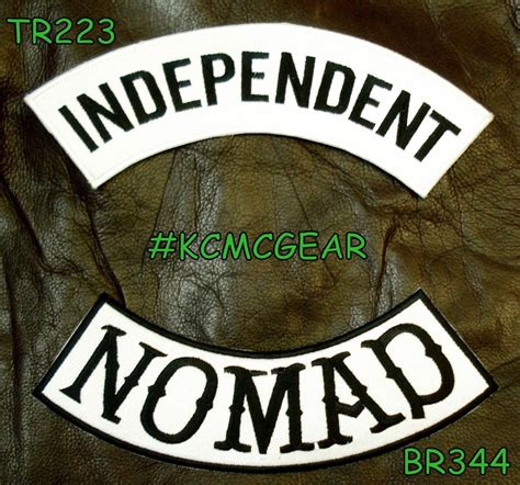 Independent Nomad Rocker Patches Set For Biker Vest Tr223 Br344
