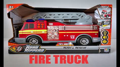 Road Rippers Rush And Rescue Firetruck Unboxing Youtube