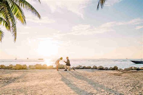 best beach proposal ever surprise engagement in the florida keys