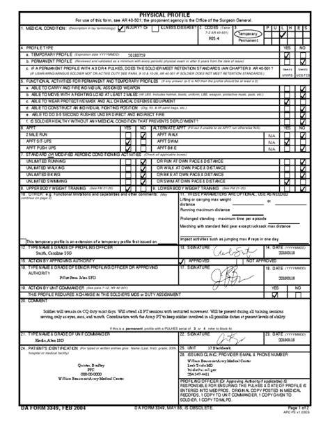 Printable Da Form 3349 Printable Forms Free Online
