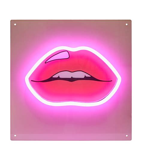 Bag And Bones Pink Pop Art Lips Neon Light Harrods Uk