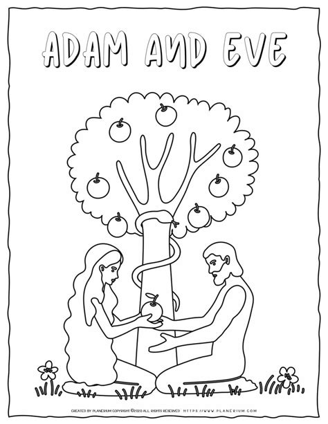 Adam And Eve Bible Coloring Pages Planerium