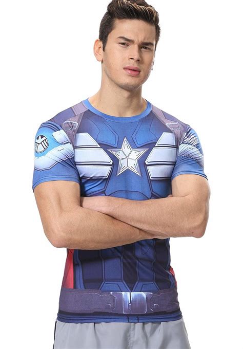 Captain America Shield Navy Blue T Shirt Pkaway
