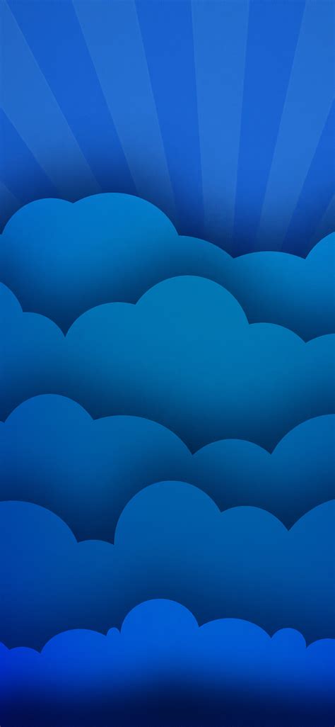 1125x2436 Blue Clouds Minimal Art 4k Iphone Xsiphone 10iphone X Hd 4k