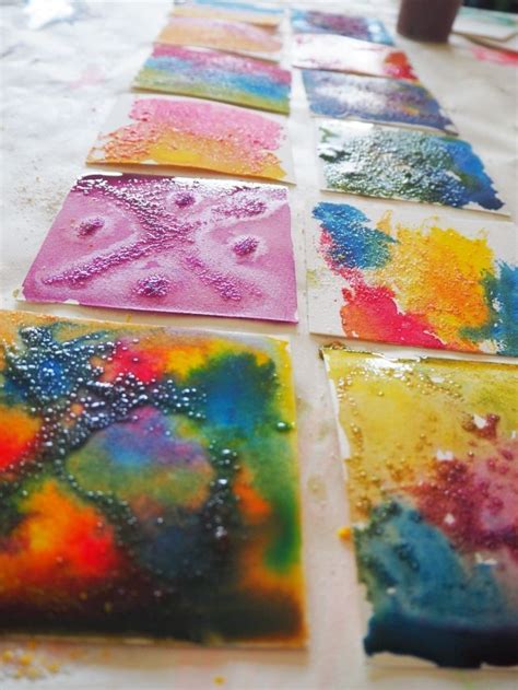 Watercolour And Salt Science And Art Exploration For Kids With Images