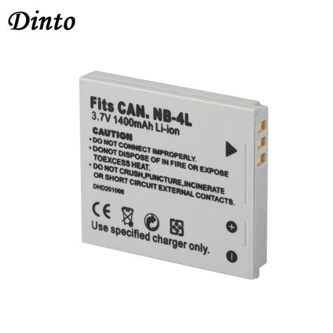 Dinto Nb 4l 1400mah Replacement Digital Camera Li Ion Battery Pack For Canon Ixus 30 40 50 55 60