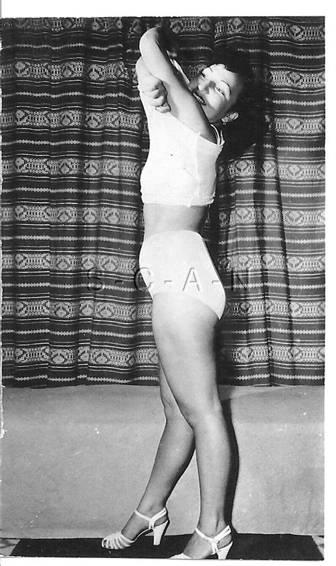 Original Vintage 40s 60s Nude RP Woman Undresses Takes Off Slip