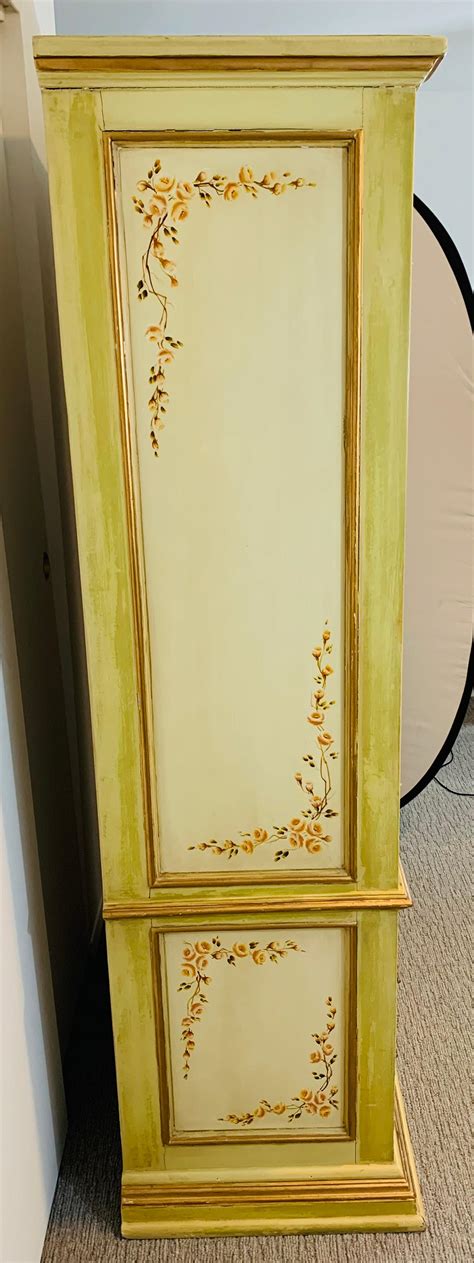 French Provincial Hand Painted Armoire Or Cabinet At 1stdibs Hand