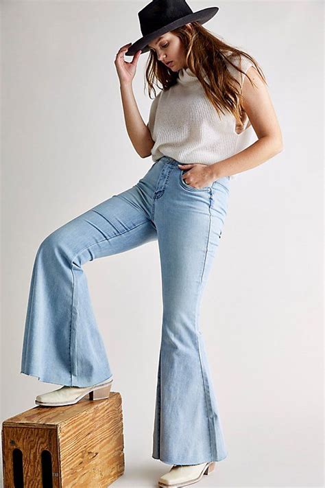 Crvy Super High Rise Lace Up Flare Jeans In 2022 Flare Jeans