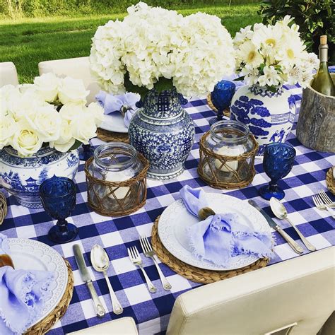 Blue And White Ceramic Vases Set Of 3 Table Terrain Dining