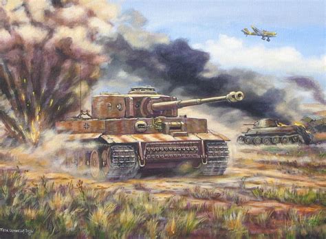 Original Panzer Vi Tiger Tank Painting