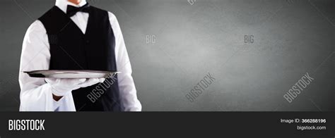 Waiter Butler Holding Image And Photo Free Trial Bigstock