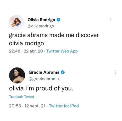 Olivia Rodrigo Gracie Abrams In 2022 Im Proud Of You Web App