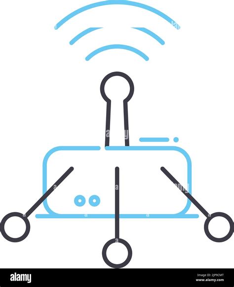 Wifi Hotspot Service Line Icon Outline Symbol Vector Illustration