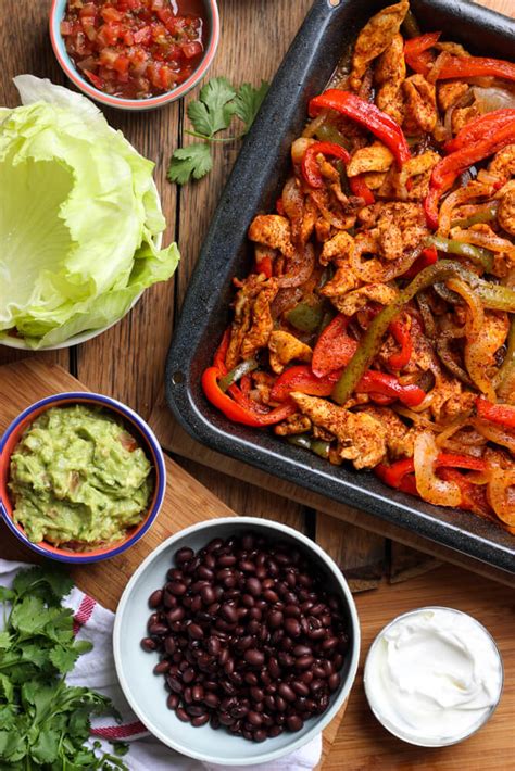 Step 6 sprinkle cilantro and pour lime juice over chicken mixture; Chicken Fajitas Lettuce Wraps (Oven Baked!) | Little Broken