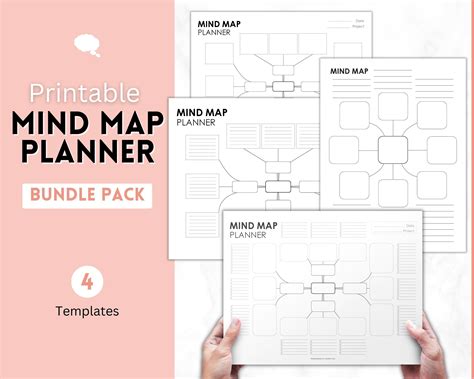 Mind Map Template Printable Mind Map Planner Study Guide Etsy Australia