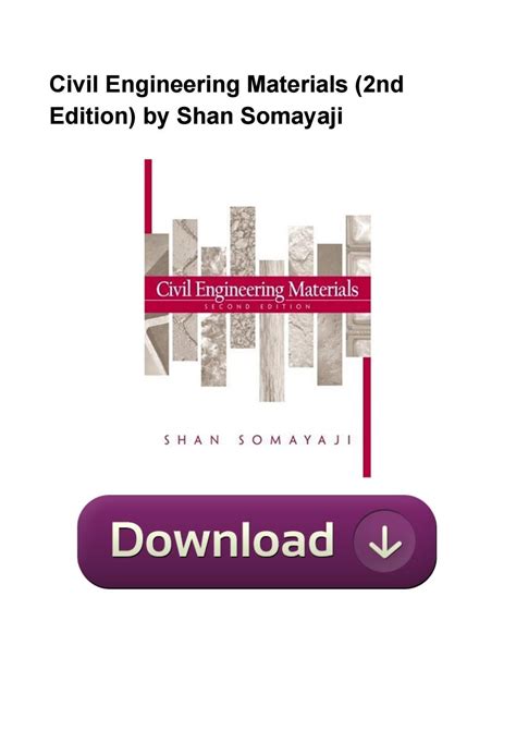 Civil Engineering Materials 2nd Edition By Shan Somayaji By Diane