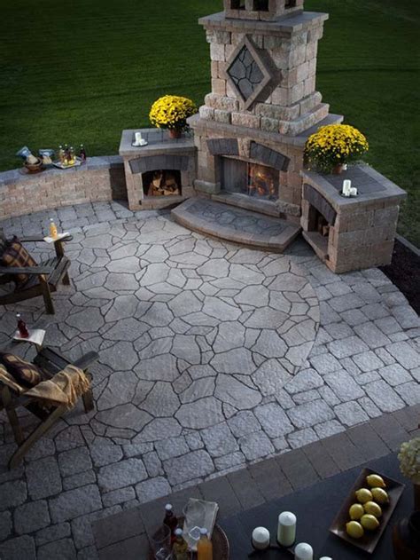 Corner Outdoor Fireplace Ideas Pictures Remodel And Decor