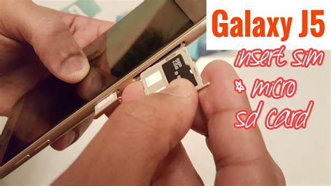 Samsung Galaxy J5 2017 Insert Sim Card And Micro Sd Card Youtube