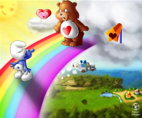 The Smurfs Meet The Care Bears By Supersmurgger On Deviantart