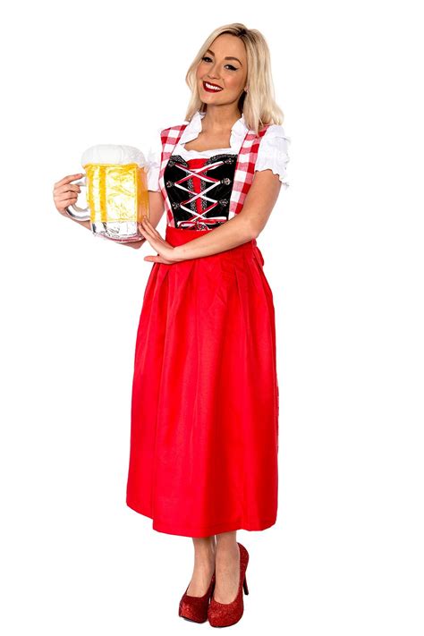 Ladies Beer Maid Wench Costume Oktoberfest Gretchen German Fancy Dress