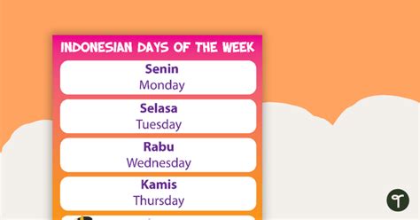 Days Of The Week In Malay