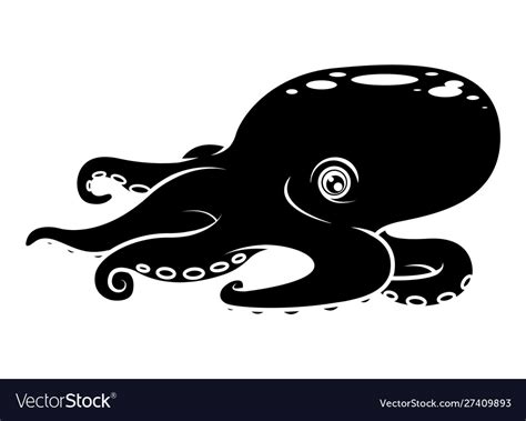 Octopus Silhouette Royalty Free Vector Image Vectorstock