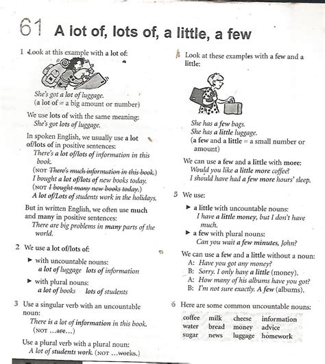 'some', 'many', 'a lot of' and 'a few' are examples of quantifiers. QUANTIFIERS