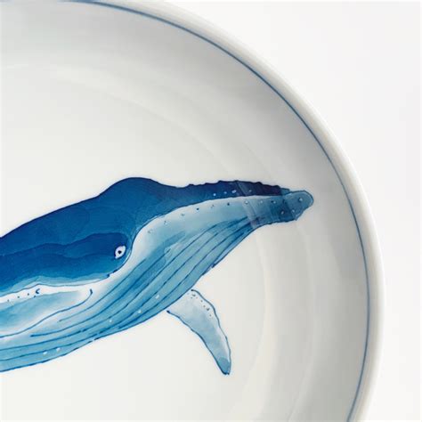 Whale Bowls 6 Hand Painted Porcelain Japan Etsy
