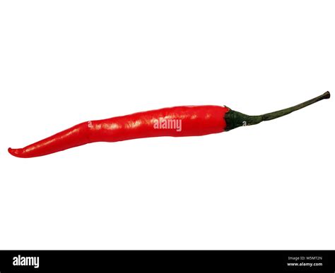 Hot Red Chili Peppers Isolated On White Background Stock Photo Alamy