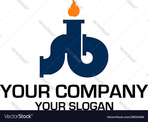 Sb Plumbing And Heating Logo Design Royalty Free Vector