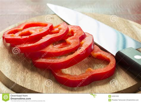 Sweet Peppers Piece On Kitchen Table Close Up Stock Image Image Of Table Close 64351025