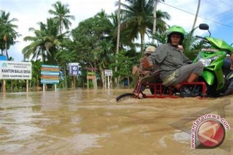 ruas jalan dan jembatan putus diterjang banjir antara news bangka belitung
