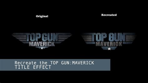 Tutorial Recreate The Top Gun Maverick Title Youtube