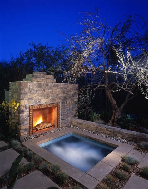 Hot Tub Pool Spa Designs And Layouts Hot Tub Outdoor Hot Tub Garden Outdoor Fireplace Designs