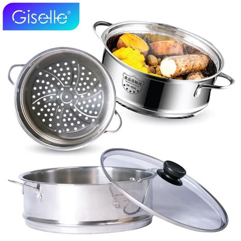 Giselle 304 Stainless Steel Steamer For Steamed Buns Stackable Steamed