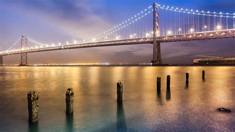 Start your search now and free your phone 壁紙 夜のサンフランシスコの橋、明るいライト 1920x1200 HD 無料のデスクトップの背景, 画像