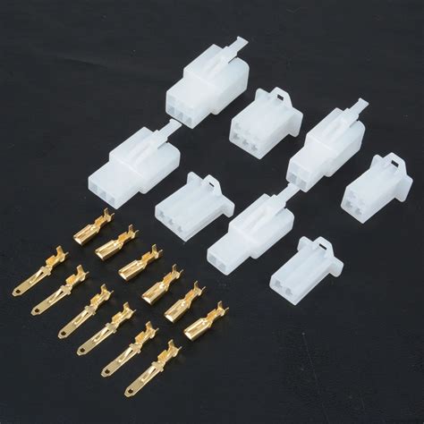 40 Set Practical Auto Electrical 2 3 4 6 Pin 2 8 Mm Wire Terminal Connector With Fixed Hook Male