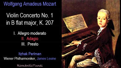 Mozart Violin Concerto No 1 In B Flat Major K 207 Perlman Levine Vienna Phil Youtube