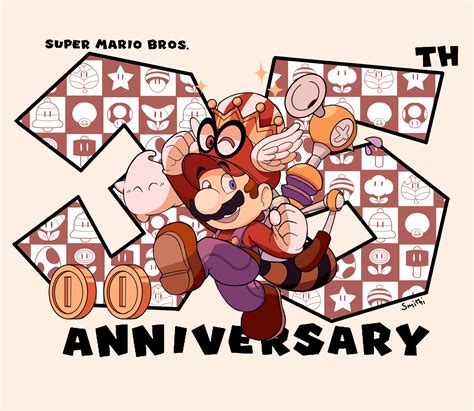 Happy 35th Anniversary Super Mario Bros Fantastic Artwork Done By
