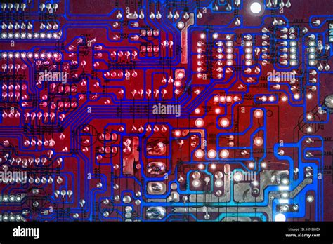 Detail Of An Electronic Printed Circuit Board Stock Photo Alamy
