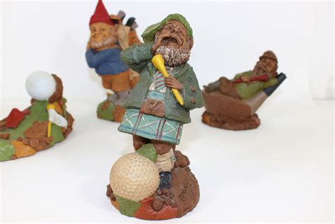 Set Of 4 Retired Tom Clark Gnome Golfers Names Are Andrew Etsy