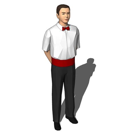 Male Waiters 10 3d Model Formfonts 3d Models And Textures