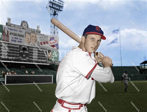 Cq809 Stan Musial Cardinals Ball Park Pose Colorized Photo Stan Musial
