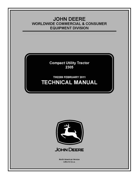 John Deere 2305 Compact Utility Tractor Pdf Technical Manual