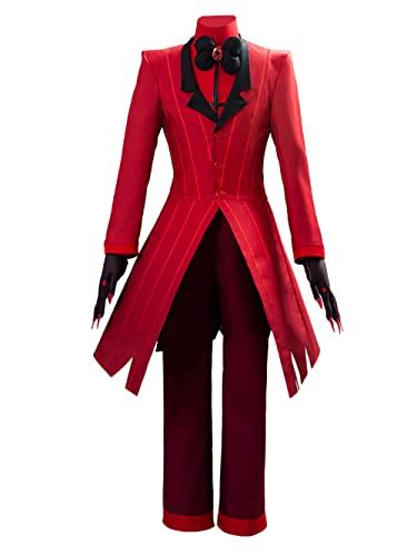 Hazbin Cosplay Hotel Alastor Red Uniform Suit The Radio Demon Halloween