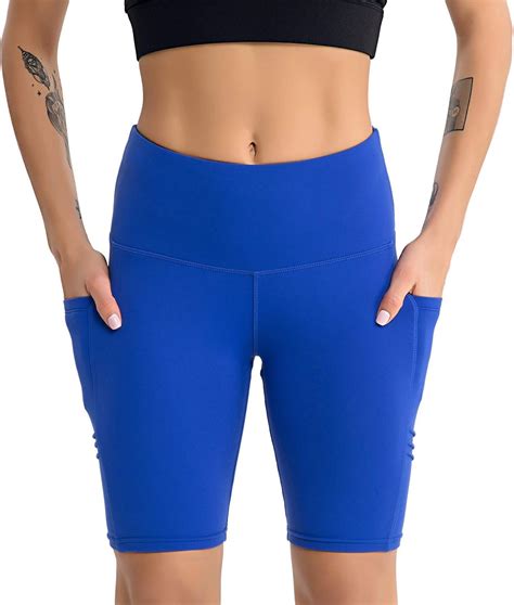 Pantalones Cortos De Yoga Para Mujer Con Bolsillos Laterales